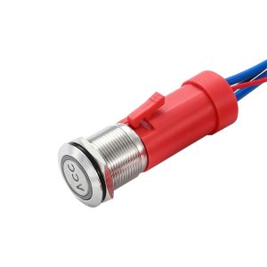 ACCESSORIES (ACC) icon Latching 19mm 10A 20A High current single illuminated waterproof stainless steel push button switch with wiring