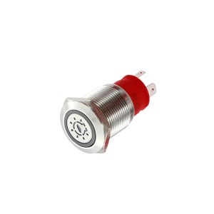 NAVIGATION LIGHT icon Latching 19mm 10A 20A High current single illuminated waterproof stainless steel push button switch with wiring