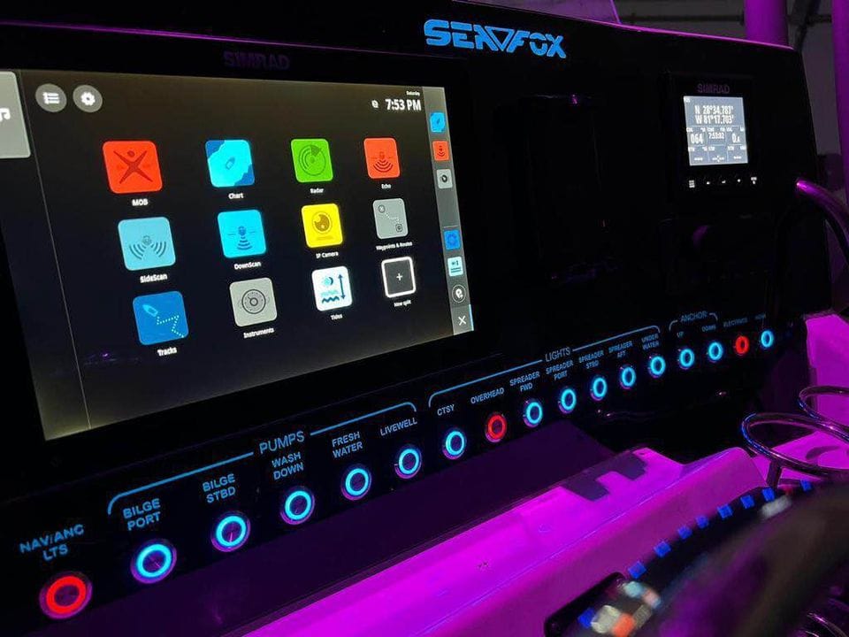 Custom marine dash panel