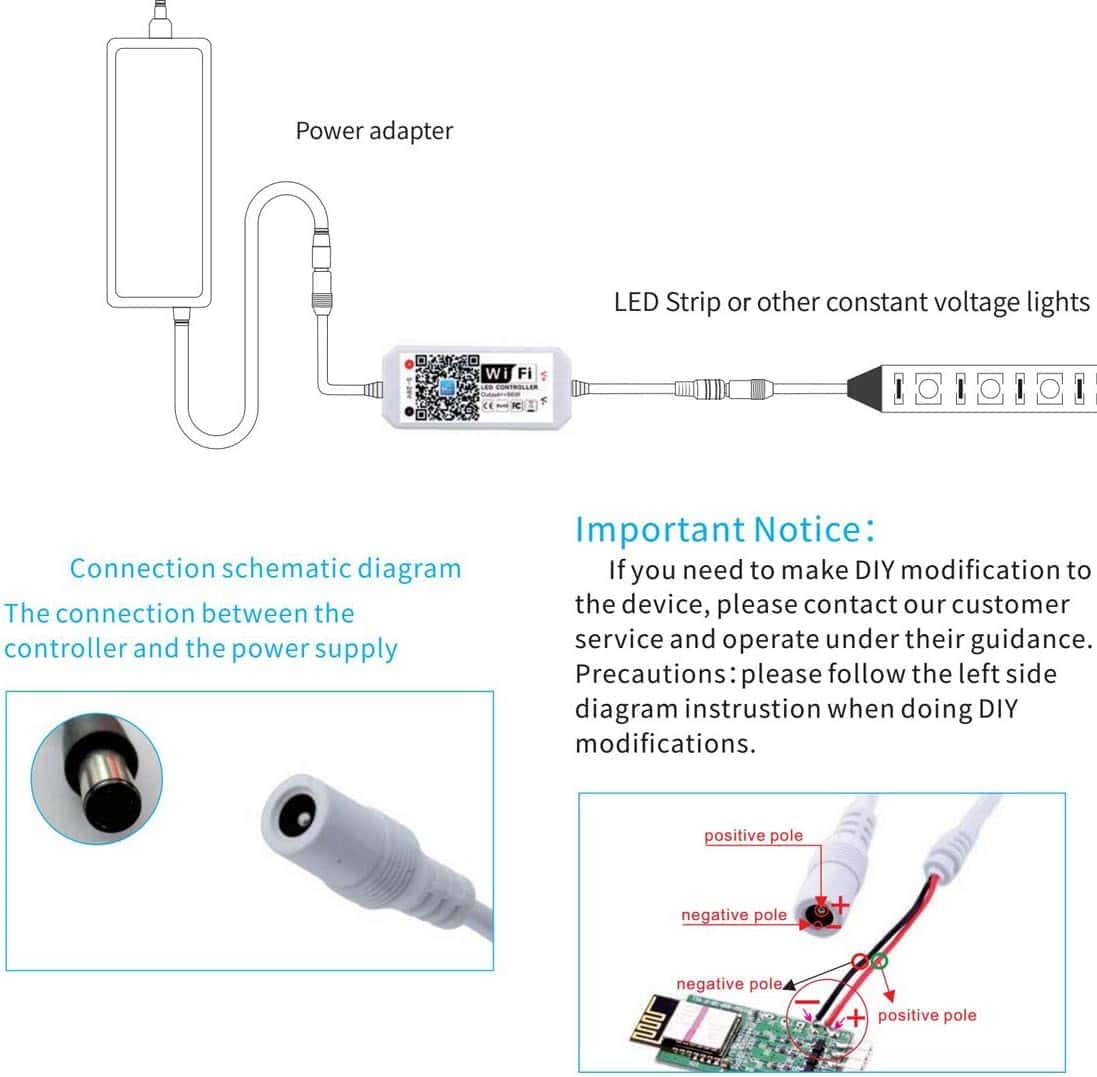 Bluetooth Dimmer Controller for Single Color LED Strip Tape - Image 3