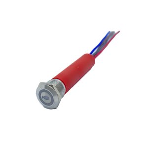 TWO WAY - FISH ICON Latching 19mm 10A 20A High current dual illuminated waterproof stainless steel push button switch with wiring and Fuse