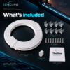 FlexGlow LED strip and mounting accessories