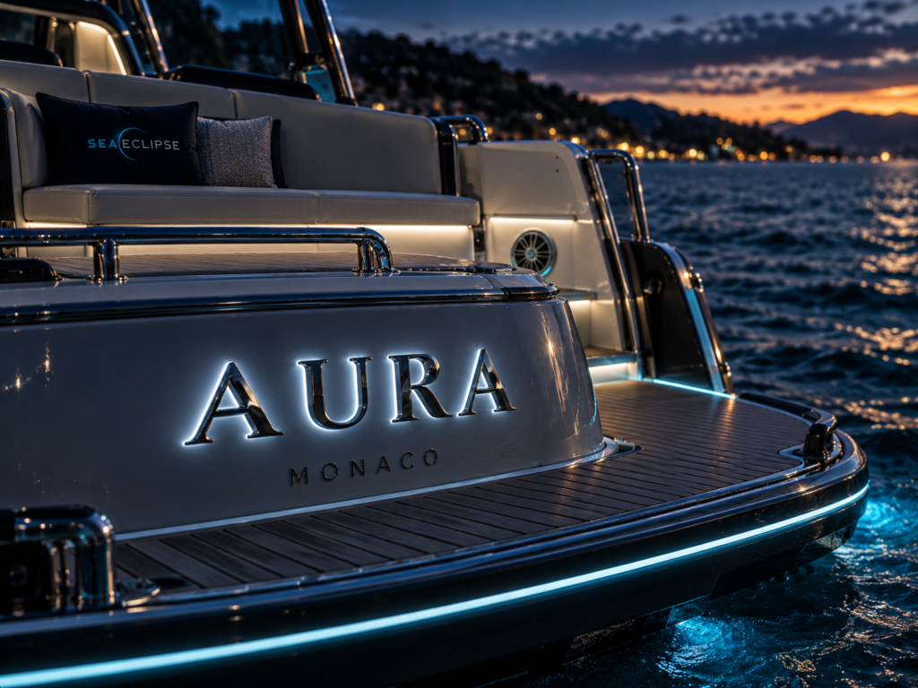 SeaEclipse yacht lettering